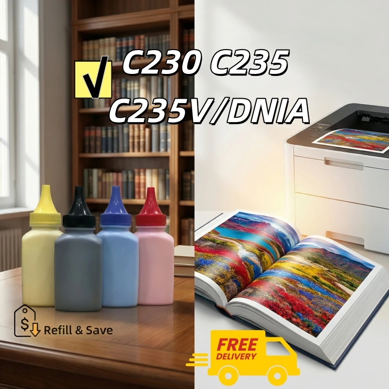 Polvo de tóner de 40g compatible con Xerox C230 C235 C235V/DNIA, cartucho de tóner para impresora multifunción a color, recarga de tóner