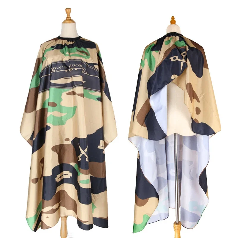 Barbiere Taglio di capelli Panno Camouflage Abito da salone Chiusura regolabile Grembiule da parrucchiere Mantelle da parrucchiere antistatiche Utensili da taglio per capelli