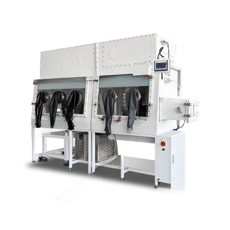 Glove box, temperature-controlled inert gas test chamber, multi-station operation