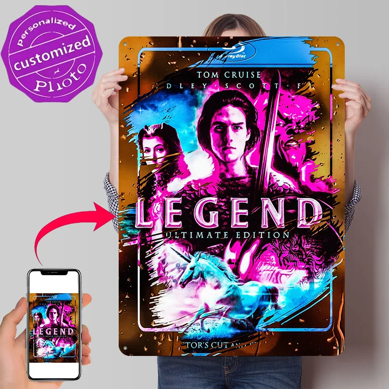 Legend 2 3D Printed Texture Poster Personalized Wall Art Retro Metal Tin Signs for Vintage Decor Living Room Decoration Home Man