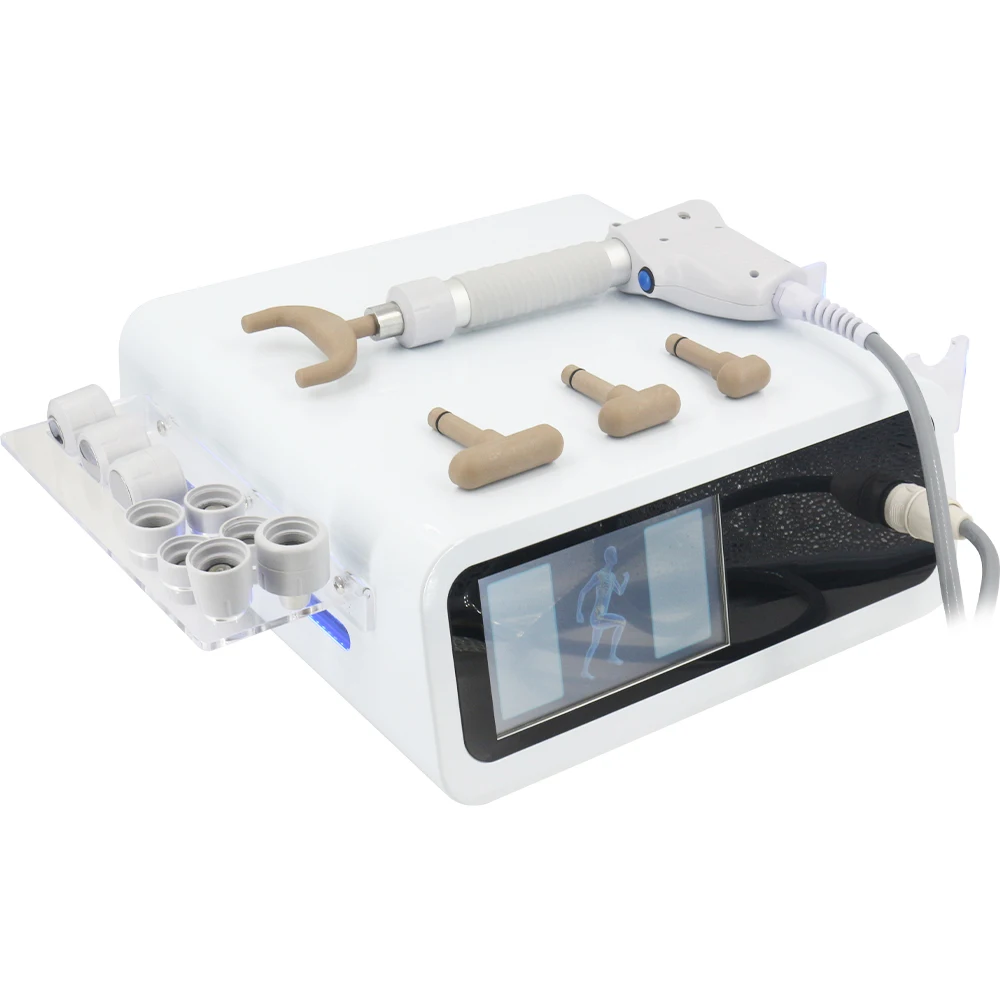 12Bar Pneumatic Shockwave Therapy Machine For Man ED Treatment Spinal Correction Pain Relief 2 in 1 Chiropractic Tools