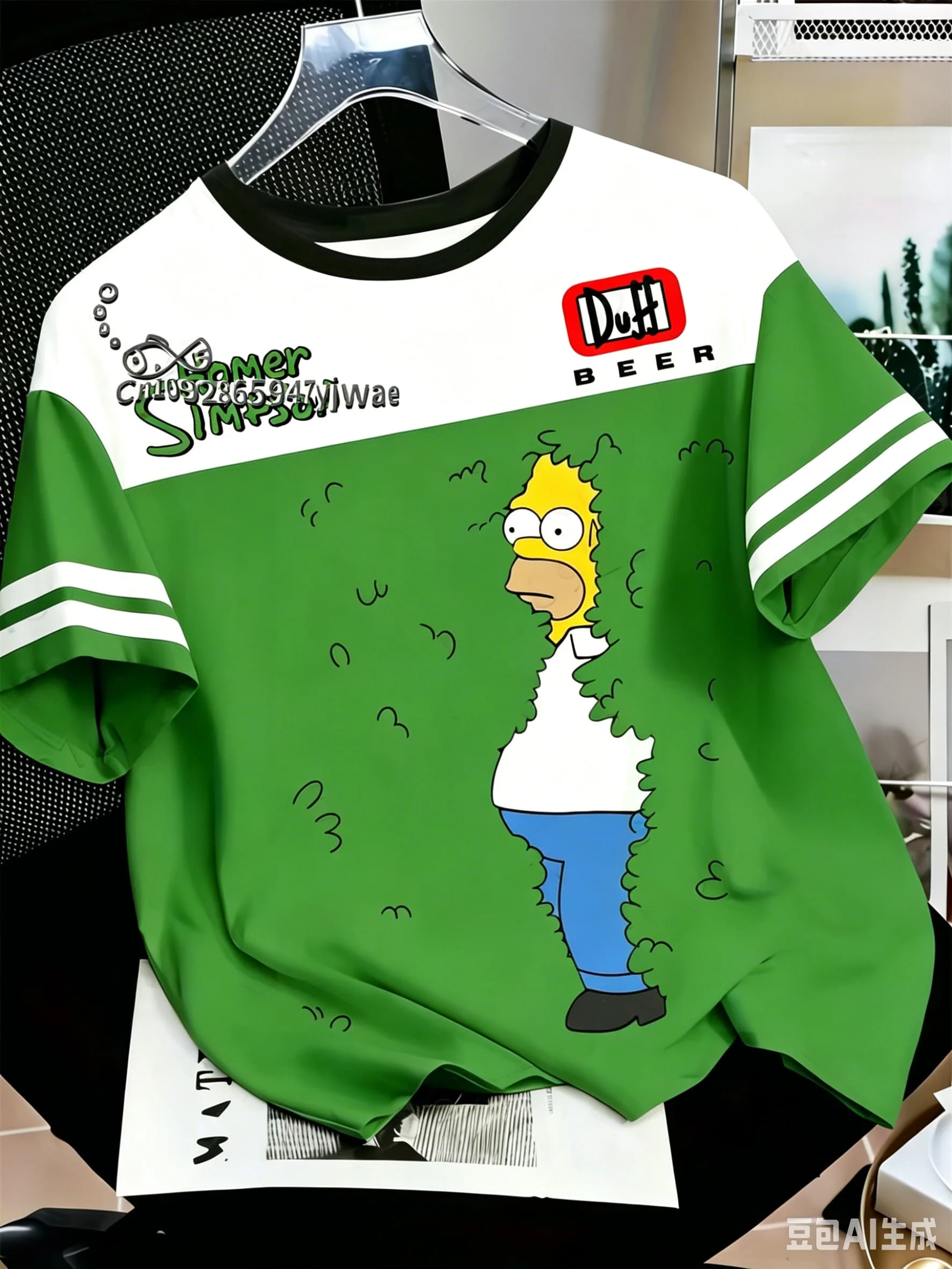 2026 The Simpsons Cartoon Grafik Bedrucktes Jersey Casual Streetwear Top Modisches Y2k T-Shirt Sommer Herren- und Damen-T-Shirts – Detail 2