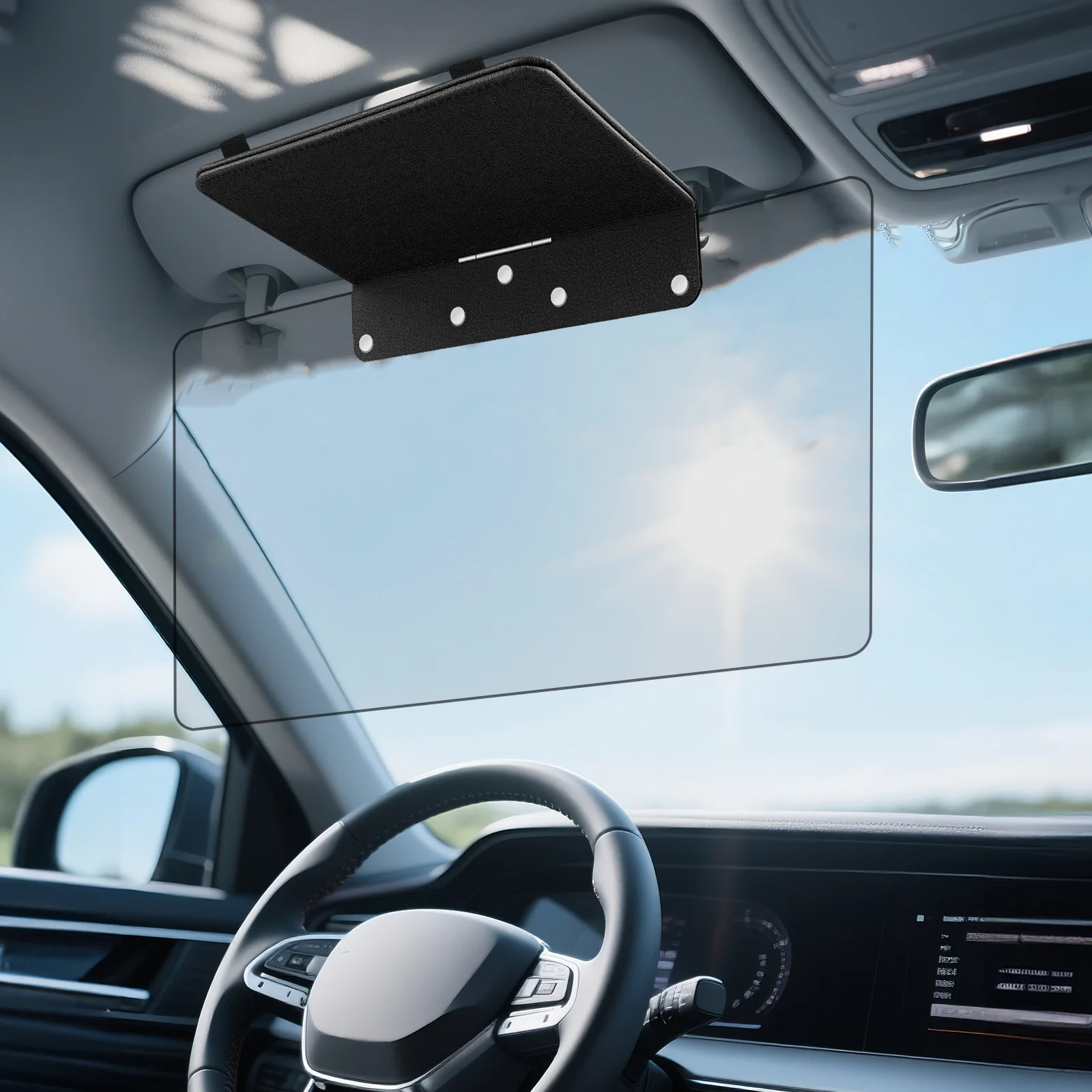 

Car Sun Visor Extender, Car Anti Glare Polarized Sun Visor With Pivot, Sun Visor Extender, UV, Driving Protector