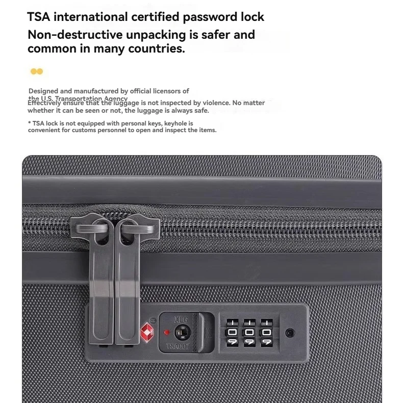 Bagagem minimalista japonesa: mala com alça ultraleve de 24 polegadas para mulheres e mala com senha de embarque de 20 polegadas para homens