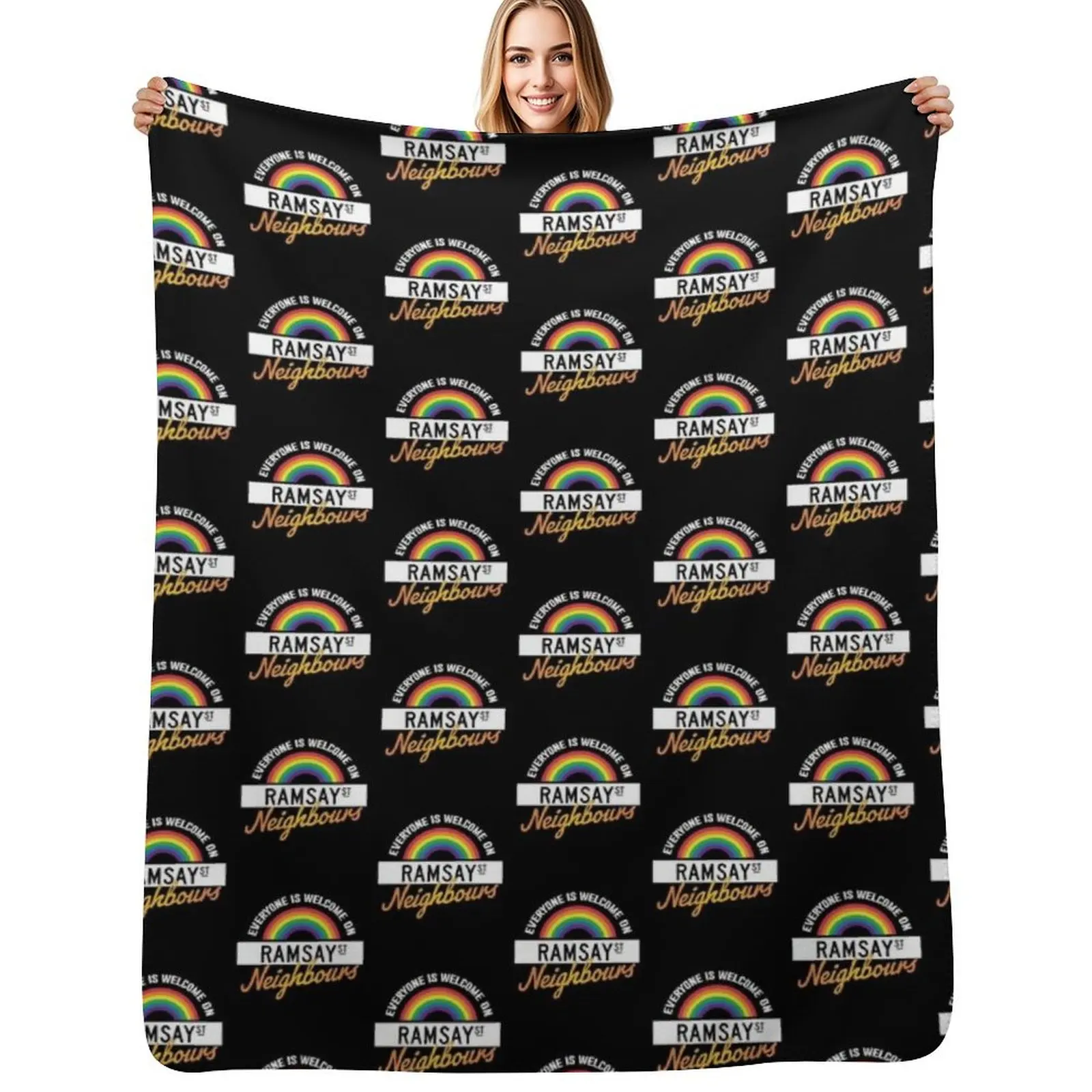 

neighbours tv show ramsay street Throw Blanket Warm Quilt Soft Plaid Hairy Blankets