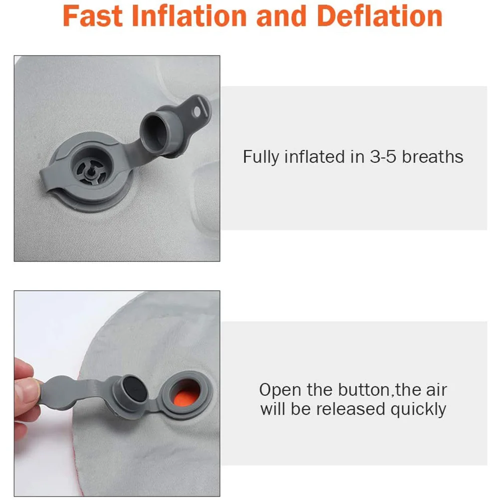 

1Pcs Inflatable Travel Pillow Easy Clean Foldable Design for Outdoor Sports Travel Nap Portable Camping Pillow