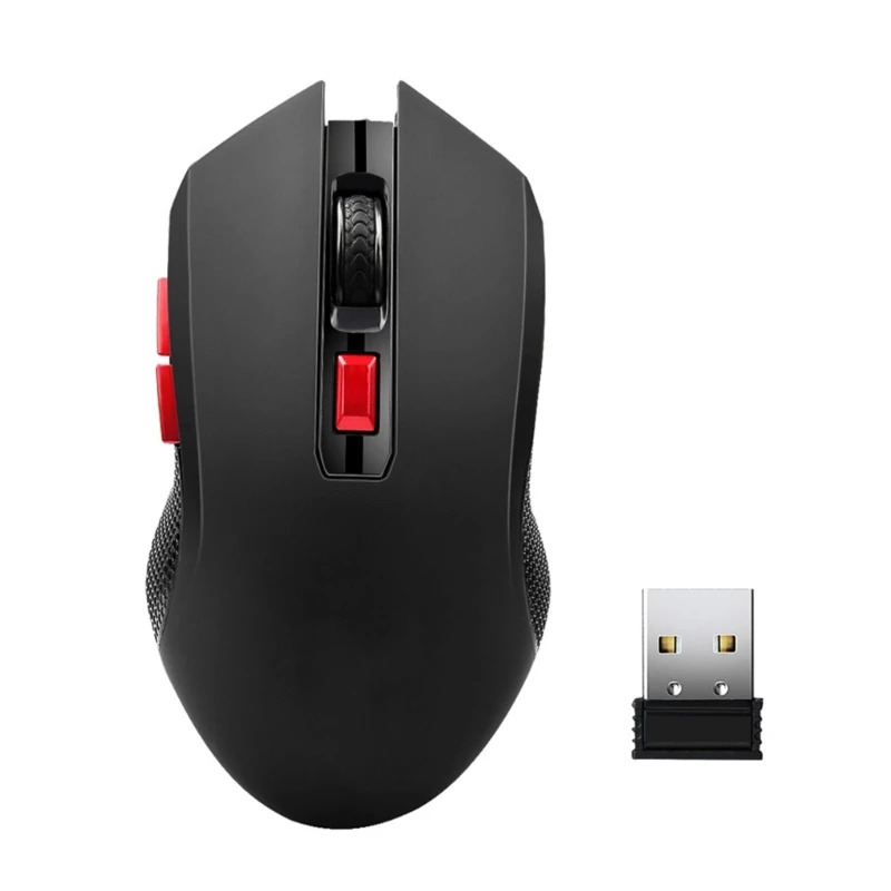 DN59 Advanced Optical Wireless Mouse with USB Connection, 2400DPI Mouse, Long Battery Use for Gamers and Professional