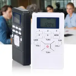 HRD-102 Digital Radio Mini LCD Display Portable Multifunctional Stereo FM Radio Receiver With Earphones For The Aged