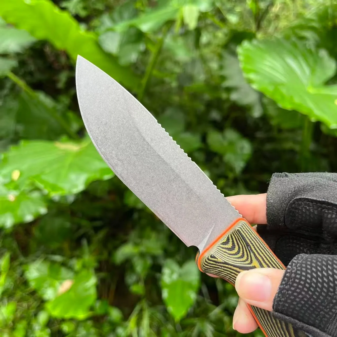 أدوات تكتيكية لصيد الغابة القتالية سكين مستقيم لمغامرة البرية مع غمد EDC سكاكين صيد للتخييم في الهواء الطلق