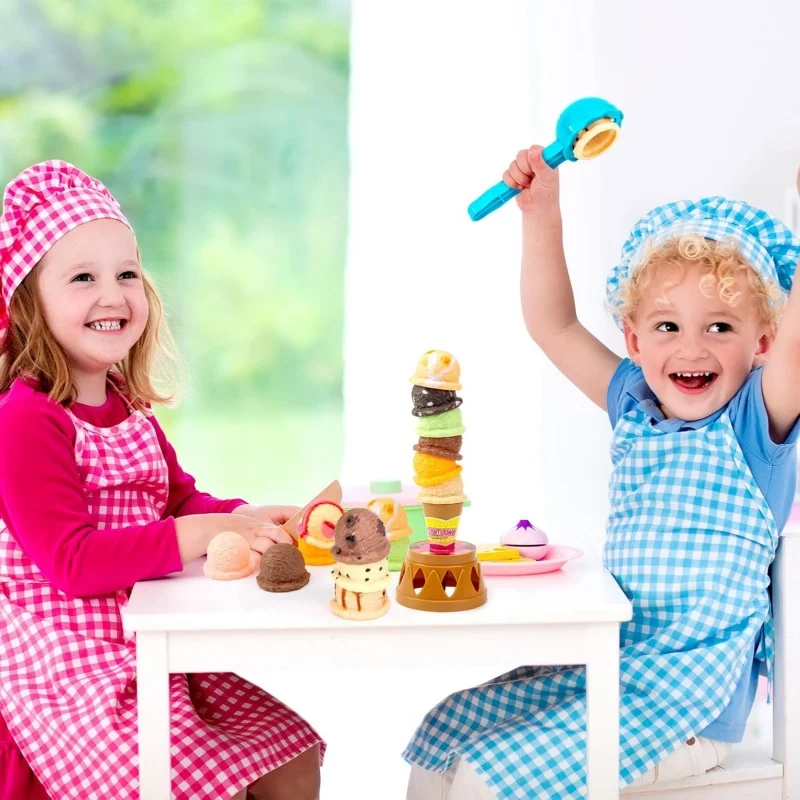 Set da gioco per gelato, paletta impilabile e per bilanciare il gelato per i più piccoli, set da gioco per bambini, set da cucina, dessert