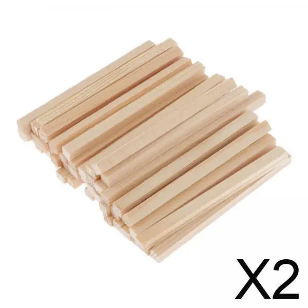 Bastoncini di Legno Grezzo Assortiti, Blocchi per Artigianato, Aste per Modellismo per Progetti di Prototipi Architettonici