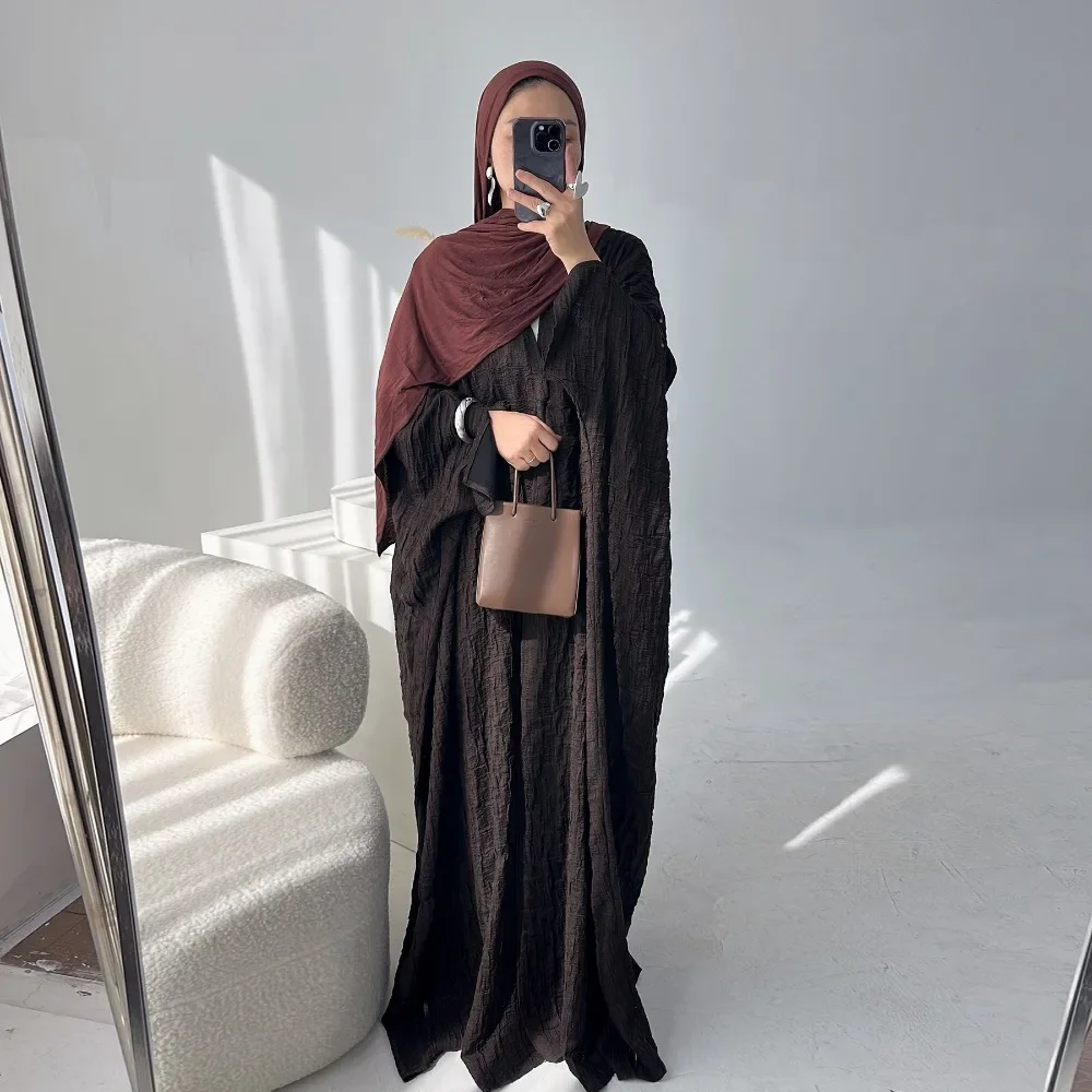 

Женский кардиган-абайя с жаккардовым принтом, открытый крой, платье-джалабия из Дубая, длинное платье для Рамадана, вечернее арабское длинное платье, марокканский кафтан