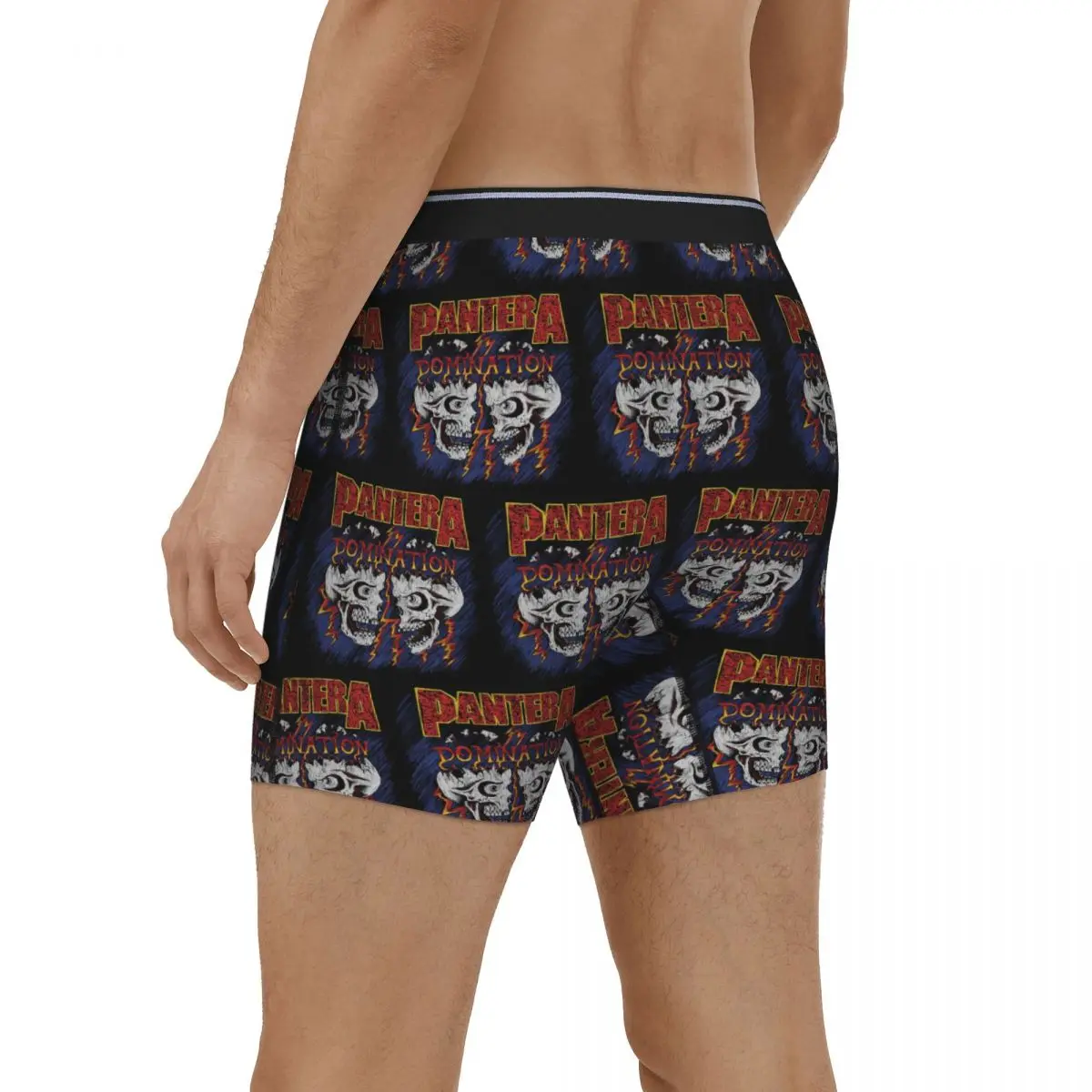 Long Boxer Underpants Shorts Pantera Heavy Metal Band Music Panties Male Ventilate Underwear for Homme Man Boyfriend Gifts view 4
