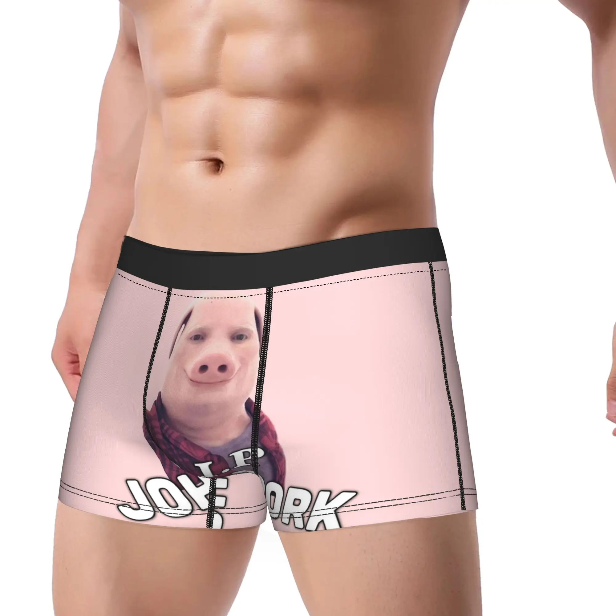 John Pork Is Calling Underwear  Comfortable Underpants Customs Shorts Briefs For Men 3D Pouch Plus Size Boxer Shorts