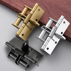 Self Closing Door Hinges Invisible 4 Inch Spring Door Hinge 90-Degree Positioning Heavy Duty Hinges Anti-Rust Household Hardware