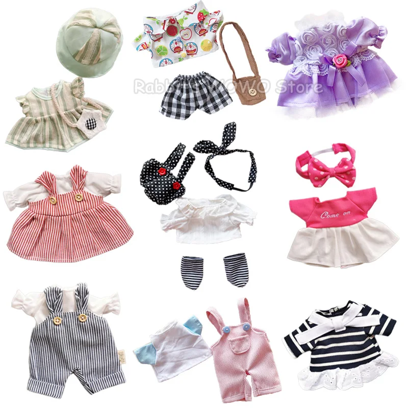 Doll Clothes Fit 25cm Baby Doll 1/6 BJD Doll Toy New Born Doll Lovely Accessories Outfit Princess Dress Summer Suit Girls Gifts