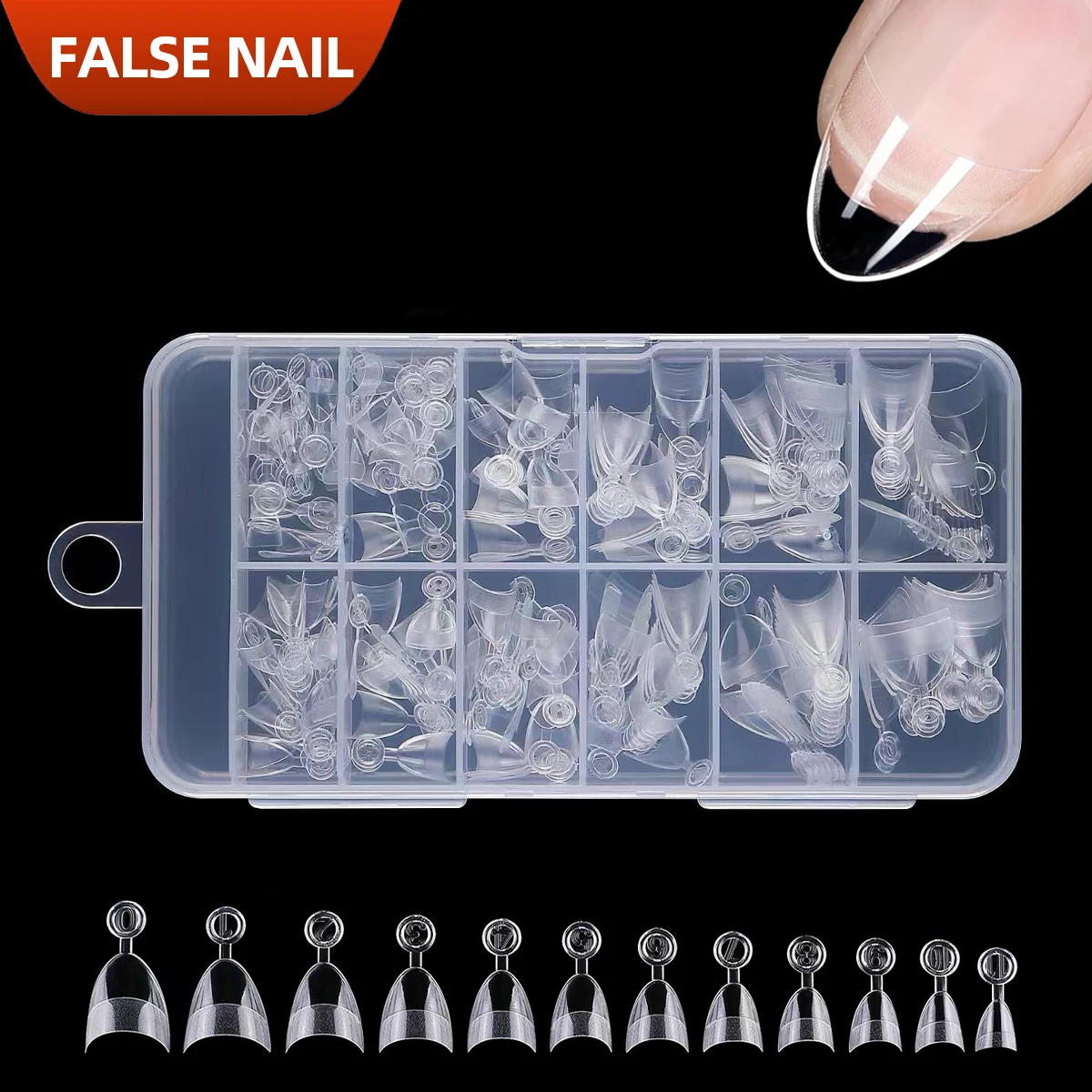 240pcs Half Cover Almond Pre-filed Nail Tips Half Matte XS Press on Fake Nail Extension For Small Tiny Nail Bed 12 Sizes in Box