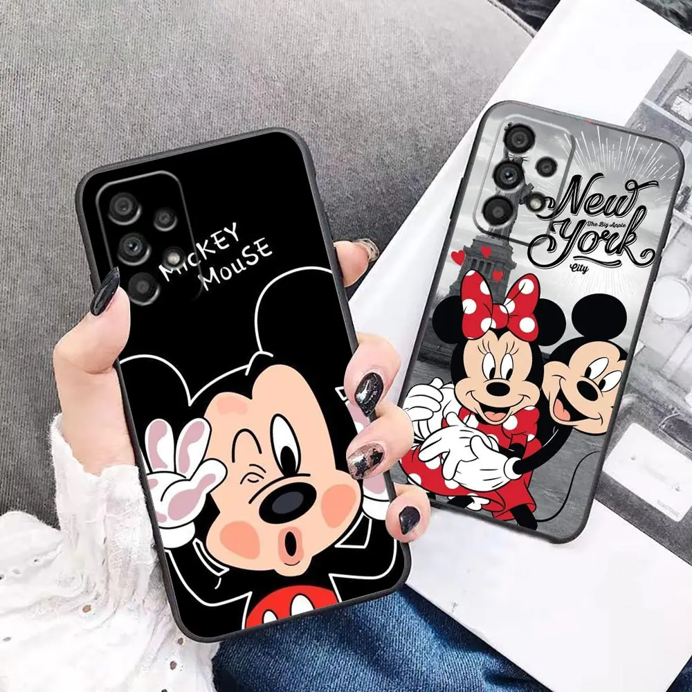 Case For Samsung Galaxy A90 A80 A73 A71 A70 A60 A53 A52 A51 A50 A42 A33 A32 A22 4G 5G Case Shell Cute M-Mickey M-Minnie Mouse