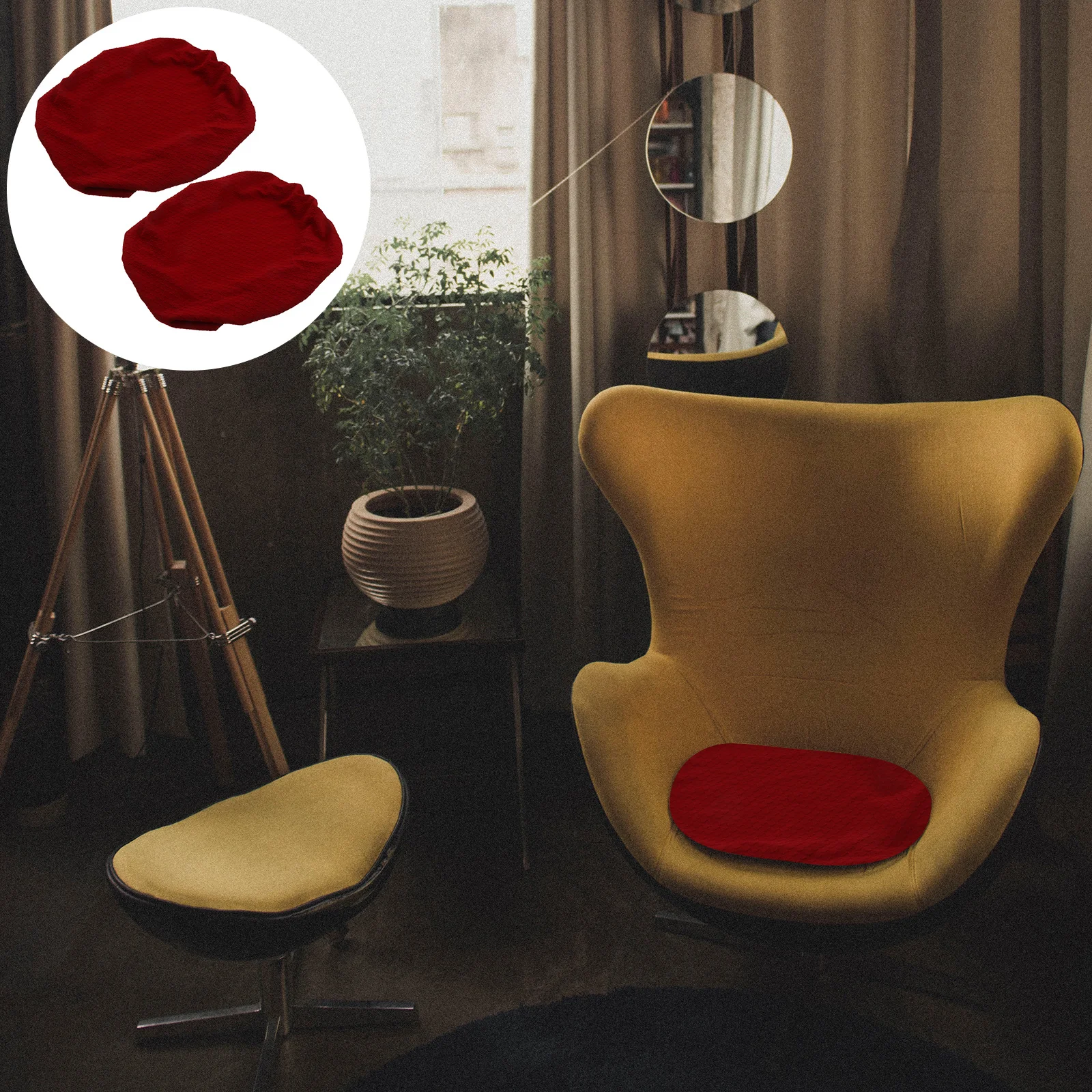 

2Pcs Chair Covers Premium Elastic Seat Protector for Home Party Decor 40-50Cm Stretchable Washable Reusable Comfortable Fit High