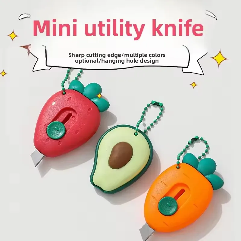 

1 Piece Mini Fruit Shape Practical Craft Knife Portable Student Paper Cutting Tool Used For Unpacking And Opening Letters
