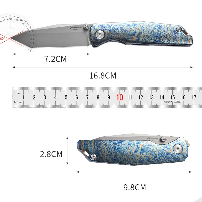 TC4 titanium alloy M390 blade high-hardness portable folding blade outdoor knife folding knife