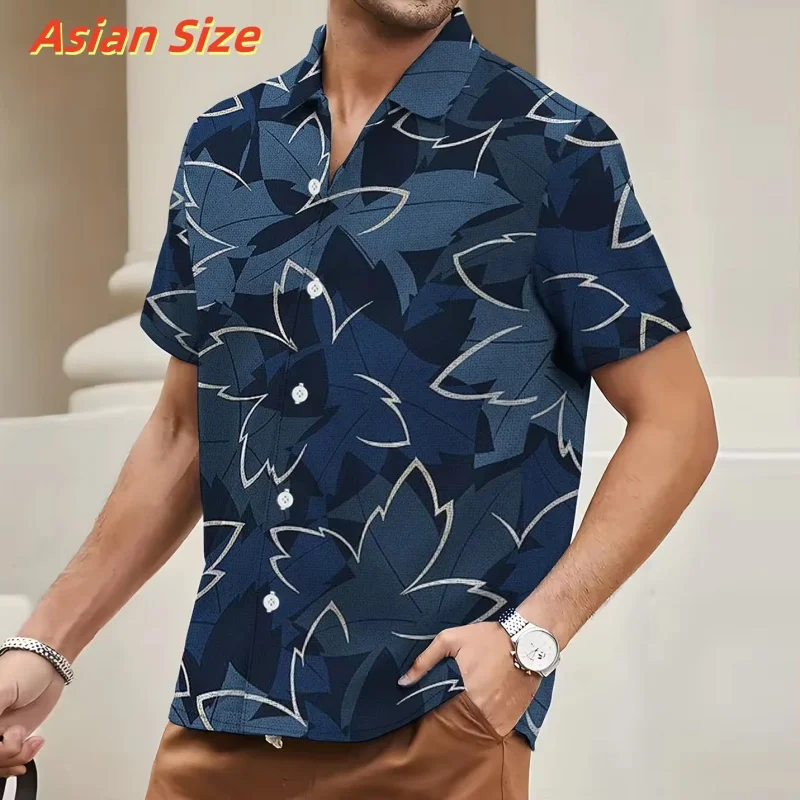 زهرة الهندسة نمط قميص هاواي صيفي للرجال الملونة المشارب ثلاثية الأبعاد مطبوعة قصيرة الأكمام الصيف ألوها قمصان التلبيب البلوزات بلايز