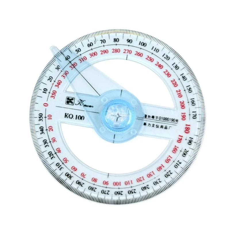 

Y1UB 360-Degree Protractor Circle Protractor Ruler Plastic Measuring Protractor