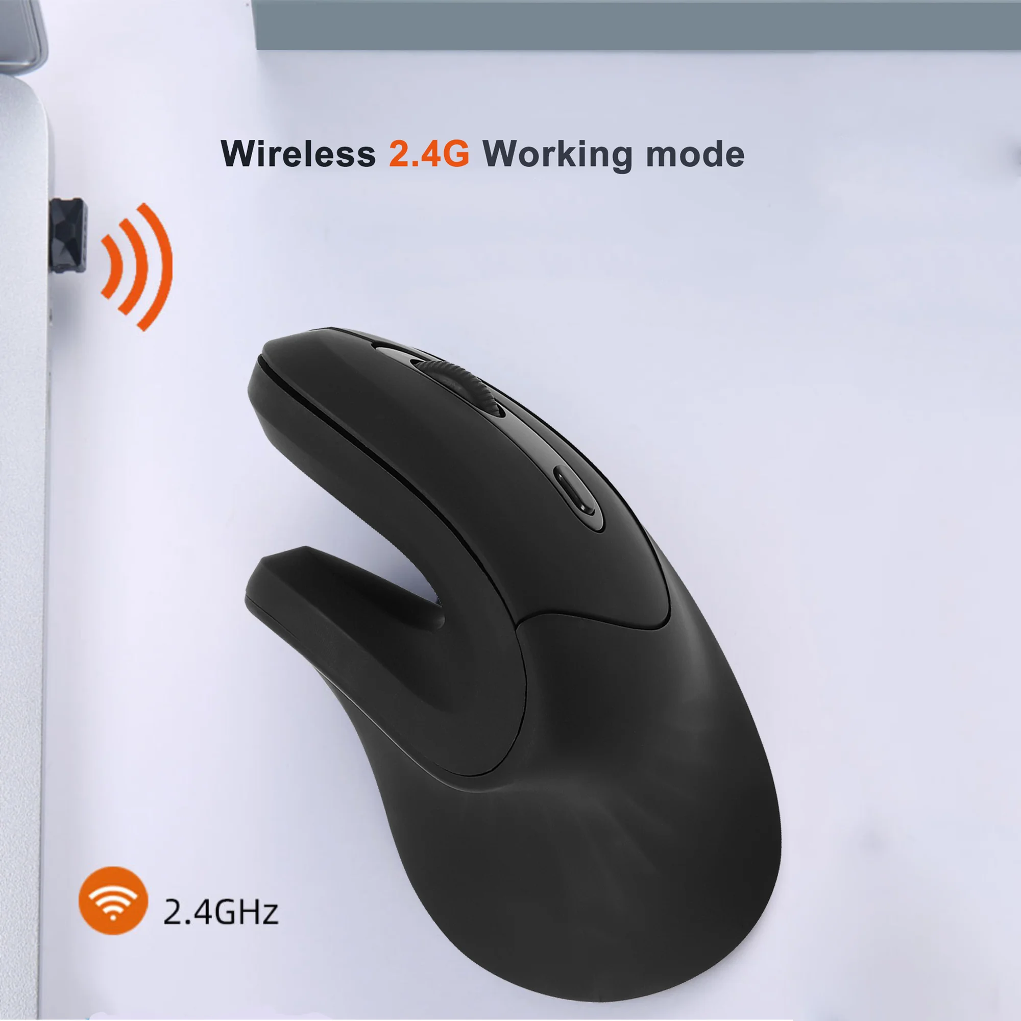 CHYI Vertical Wireless Mouse USB 2.4G Optical Gaming Mice Comfortable Ergonomic Wrist-care Charging Mause Wired Mouse For Laptop - Image 2