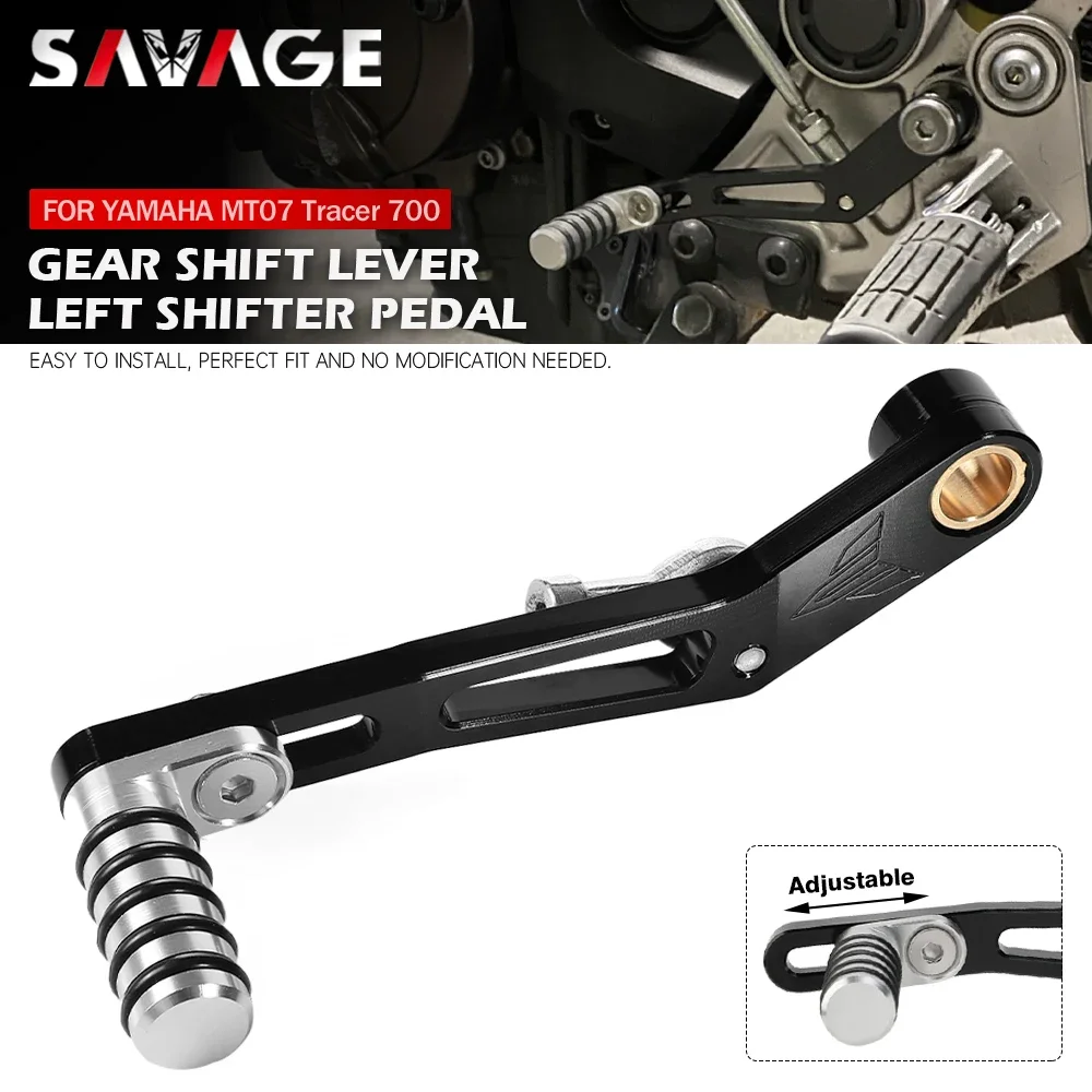 Gear Shift Lever For YAMAHA MT07 Tracer 700/7/GT FZ07 XSR700 2014-2024 Motorcycle Adjustable Left Shifter Pedal MT-07 MT FZ 07