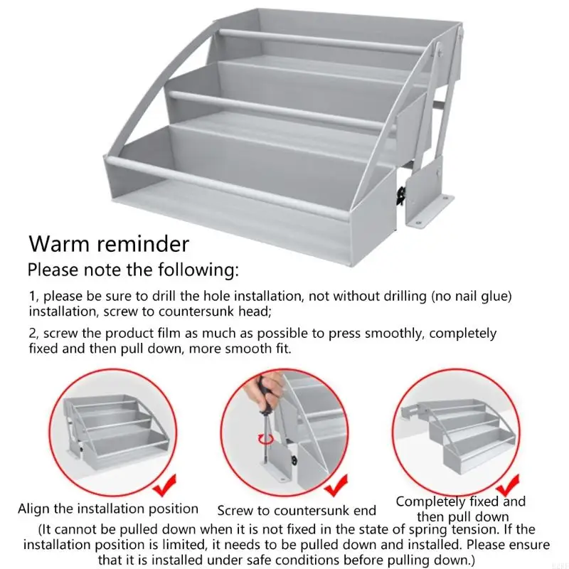 B2RF Retractable Pull Down Cabinet Drop Down Rack for Kitchen Cabinet