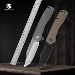 Petrified Fish PFP03 High Quality Folding Knife EDC 154CM Aluminium Handle Foldable Pocket Utility Knife Camping Tourist Tools