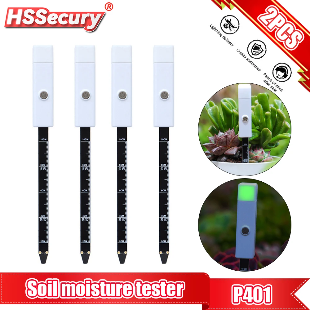 1/2/3PCS Soil Moisture Meter Plant Water Meter for Indoor Outdoor Smart Probe with 3 Color Indicate Light for Garden, Lawn, Farm