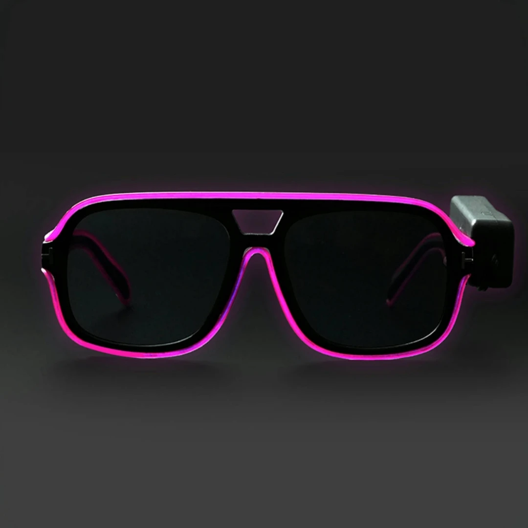 Wireless driving pilot led luminous glasses wireless sunglasses party performance ktv bar atmosphere flash props online celebrit