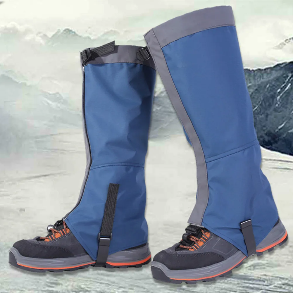 Low Gaiters Snow Ankle Gaiters Blue Lightweight Adjustable Protective Foot Covers for Hiking Mountain Climbing Outdoor Use