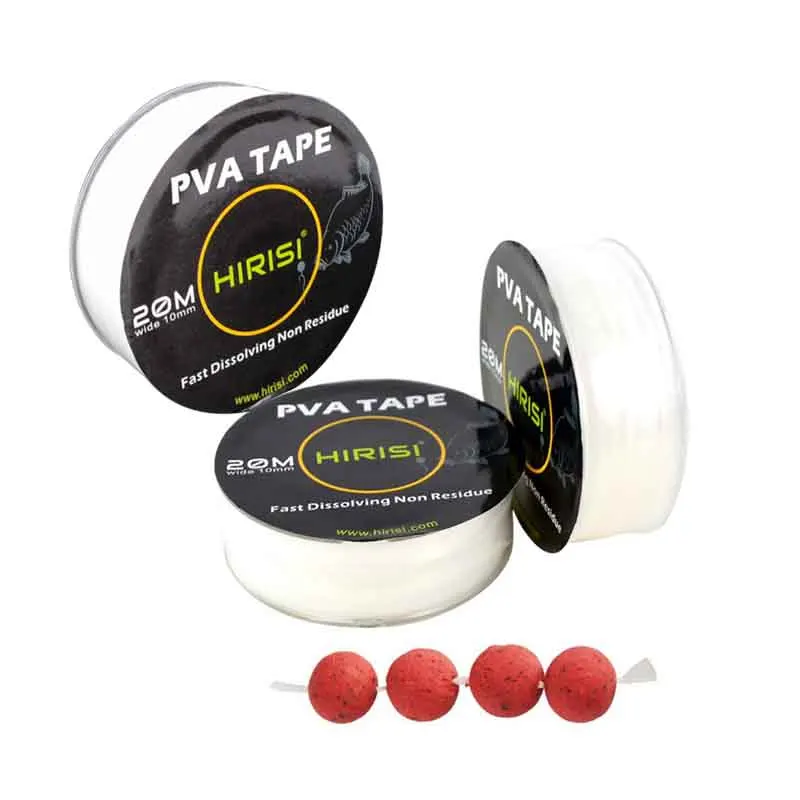 3pcs set PVA Tape Fast Water Dissolving Carp Fishing Lure Bag Tools String Fishing Feeder Accessorie 10mm X 20m