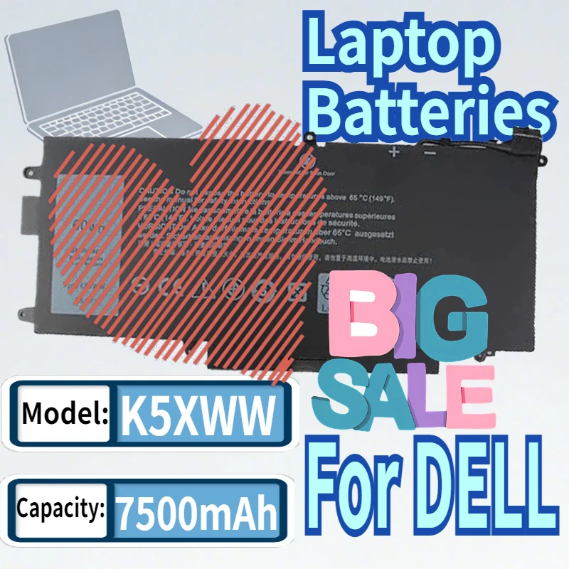 

7.6V K5XWW Laptop Battery For DELL Latitude 5289 7389 7390 E5289 E7389 2-in-1 Series Notebook 71TG4 725KY N18GG