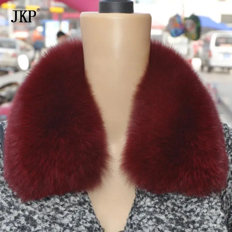 

Women Real Fox Fur collars for Coat Solid Female winter Warm Genuine Fox Fur fashion Scarf