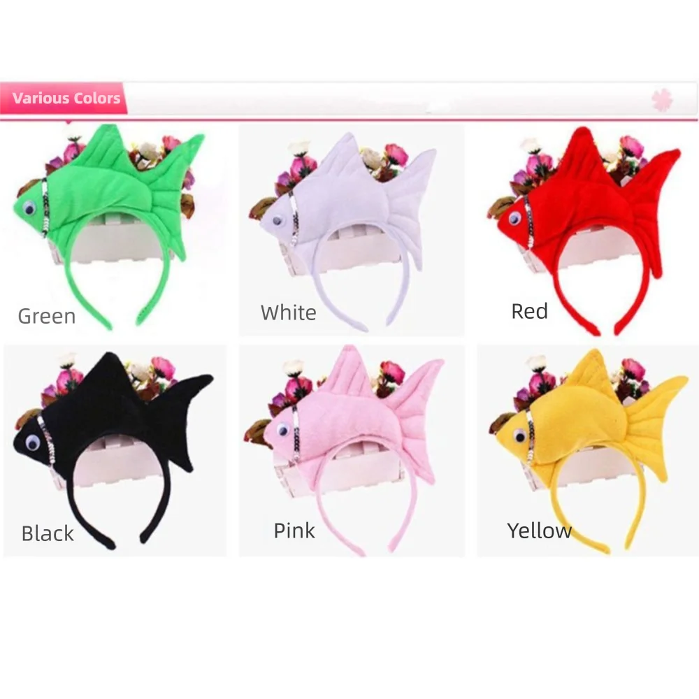 

High Quality Multiple Color Fish Headband Fashionable Lovely Cartoon Headband Creatively Fish Shape Hair Hoop Party
