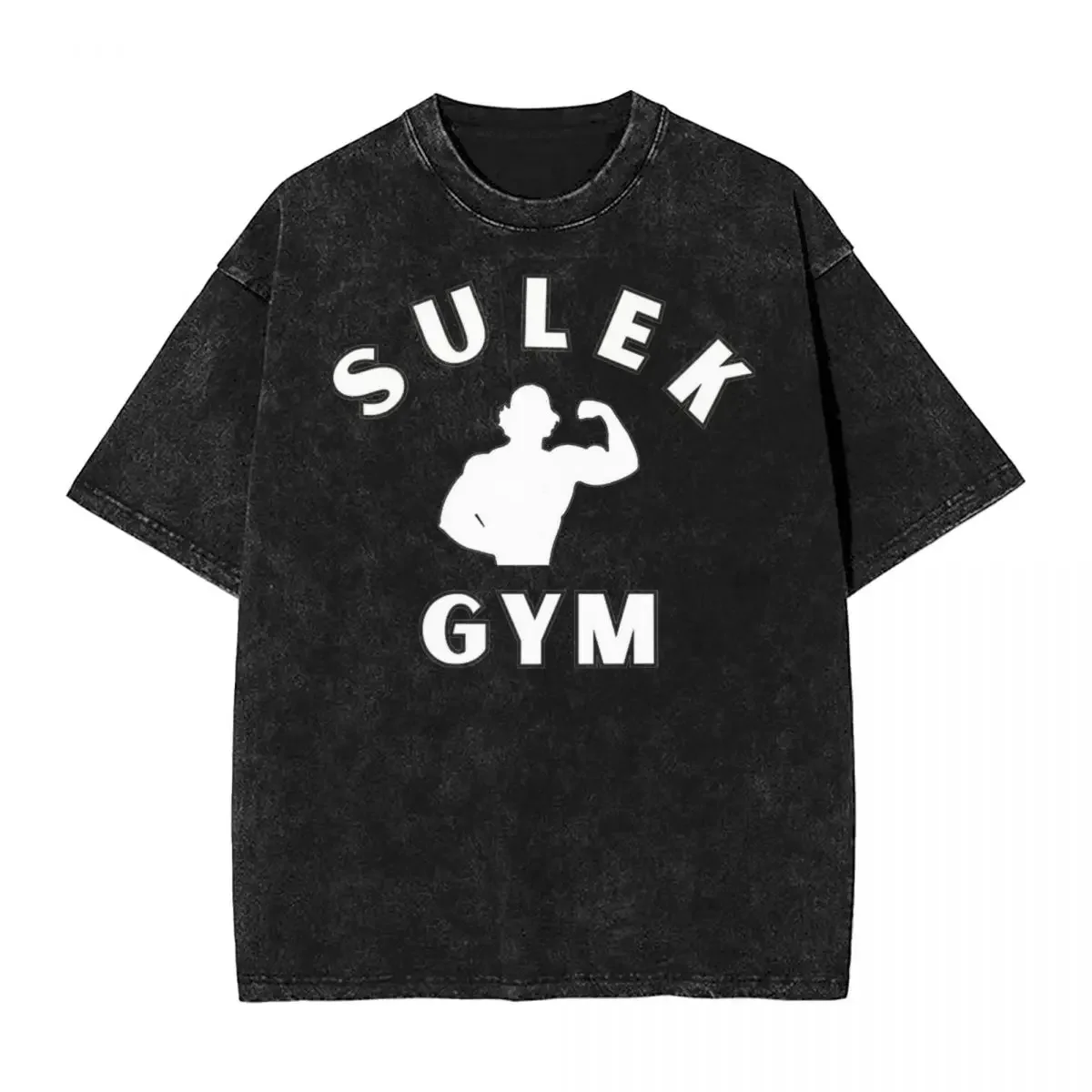 Sulek Gym Sam Sulek T Shirt Hip Hop Washed Short Sleeve Street T-Shirts Cool for Men Women Tops Streetwear Printed Tees