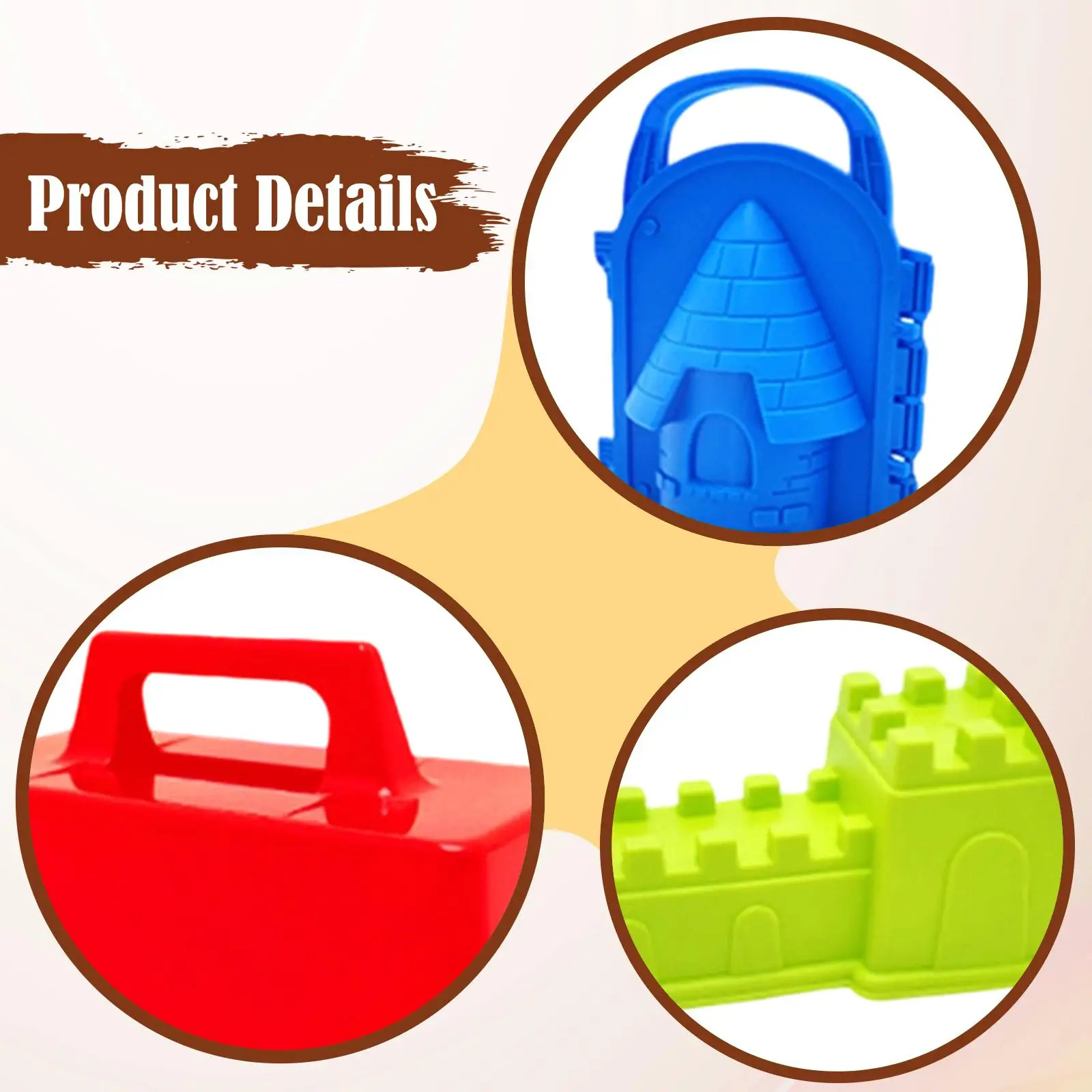 8Pcs Snow Toys Birthday Gifts Outdoor Winter Summer Sand Castle Building Kit