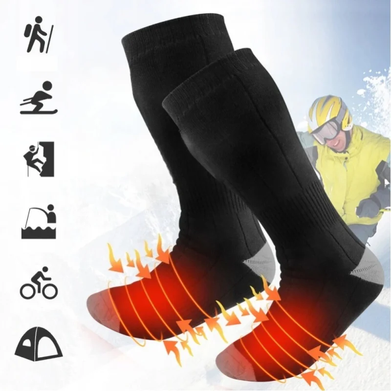 Beheizte Socken, für chronisch kalte Füße, geeignet für Motorradfahren, Jagd, Camping, Wandern, Klettern, Eisfischen und Skifahren, für Damen und Herren.