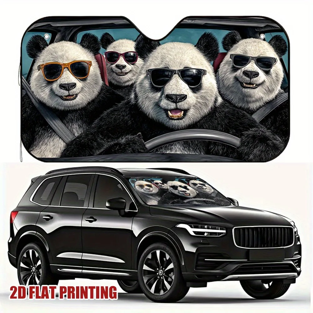 

1 шт. солнцезащитный козырек для вождения автомобиля Panda Bears — модный автомобильный аксессуар с 2D плоской печатью, защитой от ультрафиолета и подходит для всех транспортных средств, Perfec