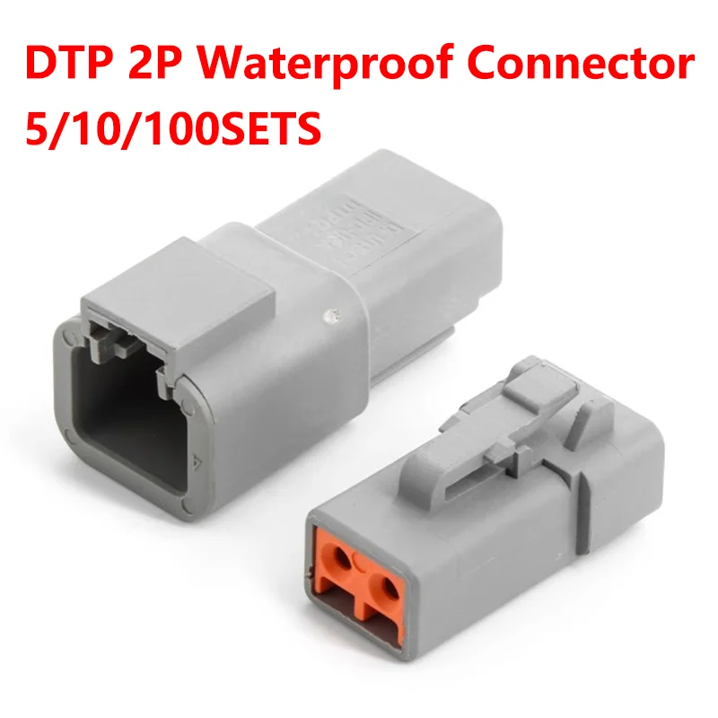 

5/10/100sets DTP06-2S DTP04-2P Automotive Waterproof DEUTSCH DT Connector Matching Terminals High Current Wiring Harness