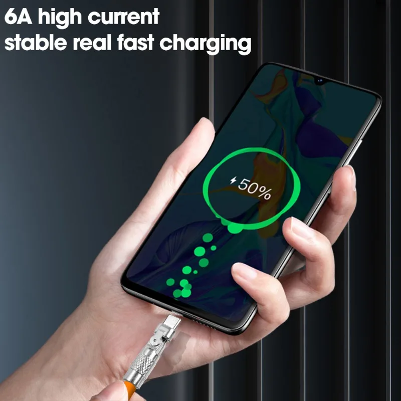 USB C To USB C Cable PD Liquid Silicone Fast Charging Cord 180° Rotatable USB Type C Interface Device Universal Charge Wire