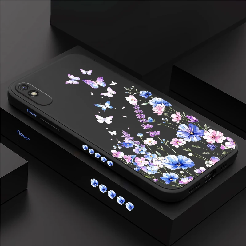 Butterfly Pattern Phone Case For Redmi 11 Prime 11A 10C 10 Power 10A 9A 9C NFC 9 Prime 8A Pro Soft TPU Drop Resistant Cover Etui