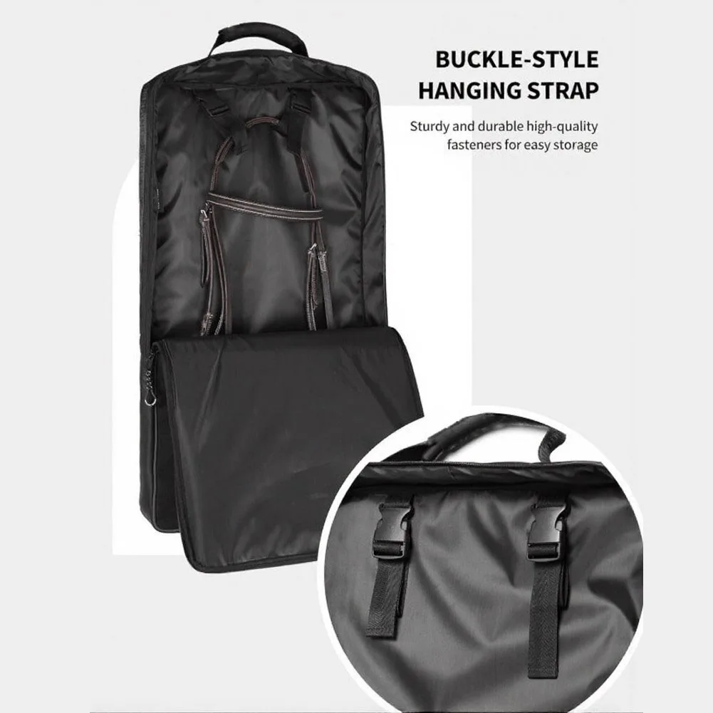 Lightweight Portable Bridle Bag for Horse Tack Storage 16.5 x 3.14 x 26 Inches Oxford Cloth with Hanging Loop for Trail Use