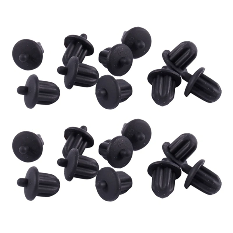 20x borracha preta 6.35mm áudio jack pc dvd microfone soquete capa contra poeira