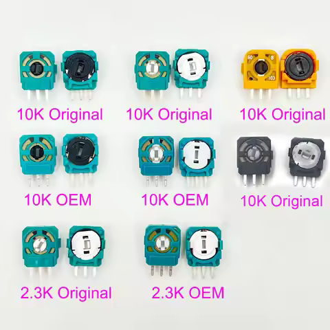 10PCS For Xbox One Slim X Switch Pro Game Pad Part Green Potentiometer Joystick Analog 3D Lever For PS5 PS4 Pro Slim