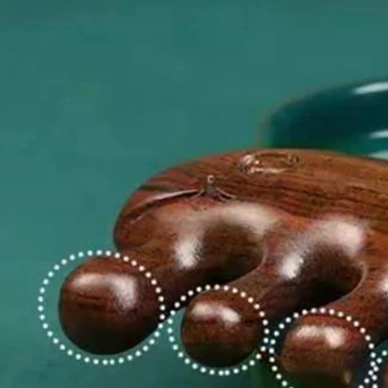 

Sandalwood Massage Comb Head Meridian Scalp Comb Anti-static Wide Tooth Comb