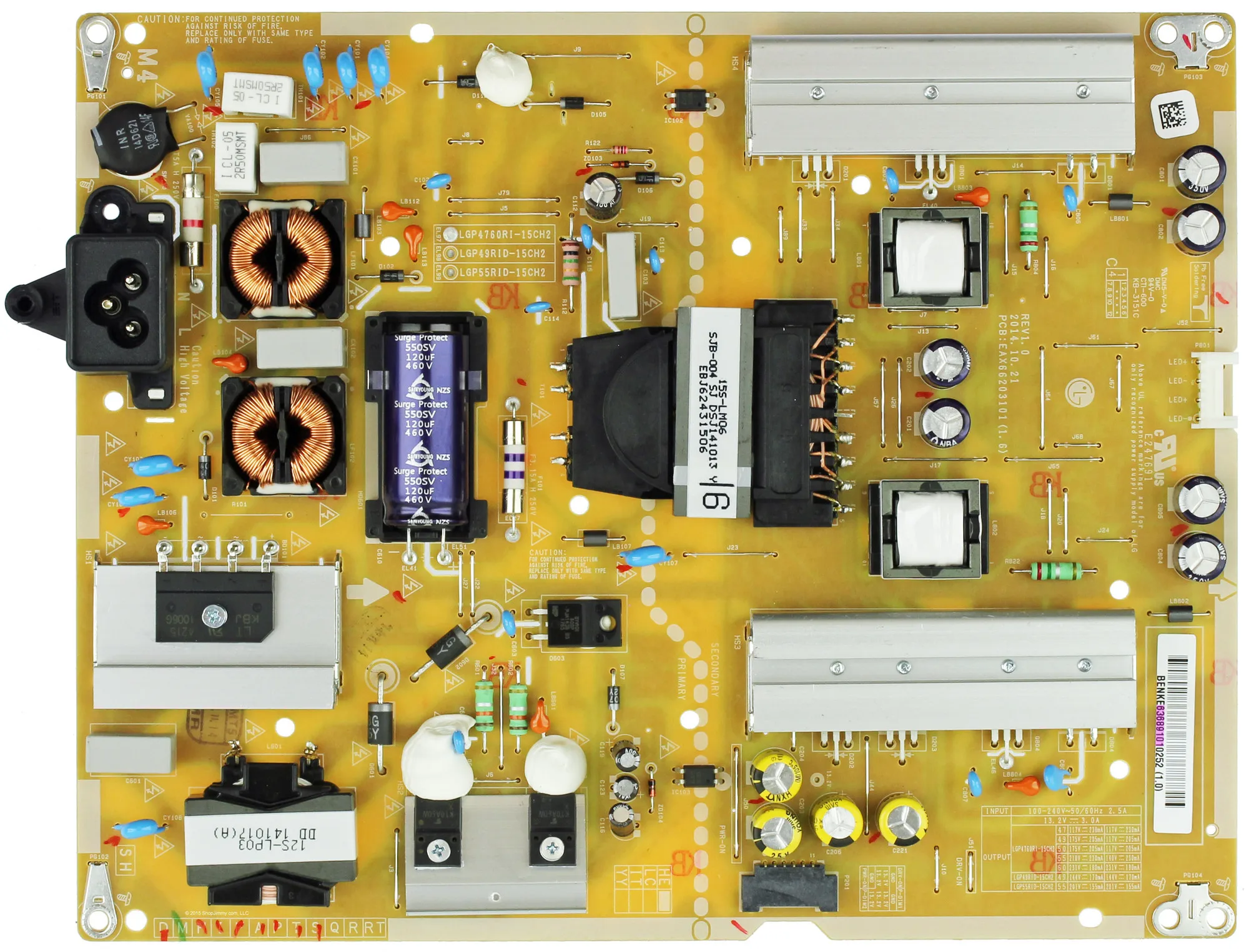 EAY63689101 Power Supply Board For LG 49LF5500-UA 50LF6000-UB 55LF6000-UB 49LF5500 60LF6300-UA 55LF6000 55LX540S 55LF6300 TV